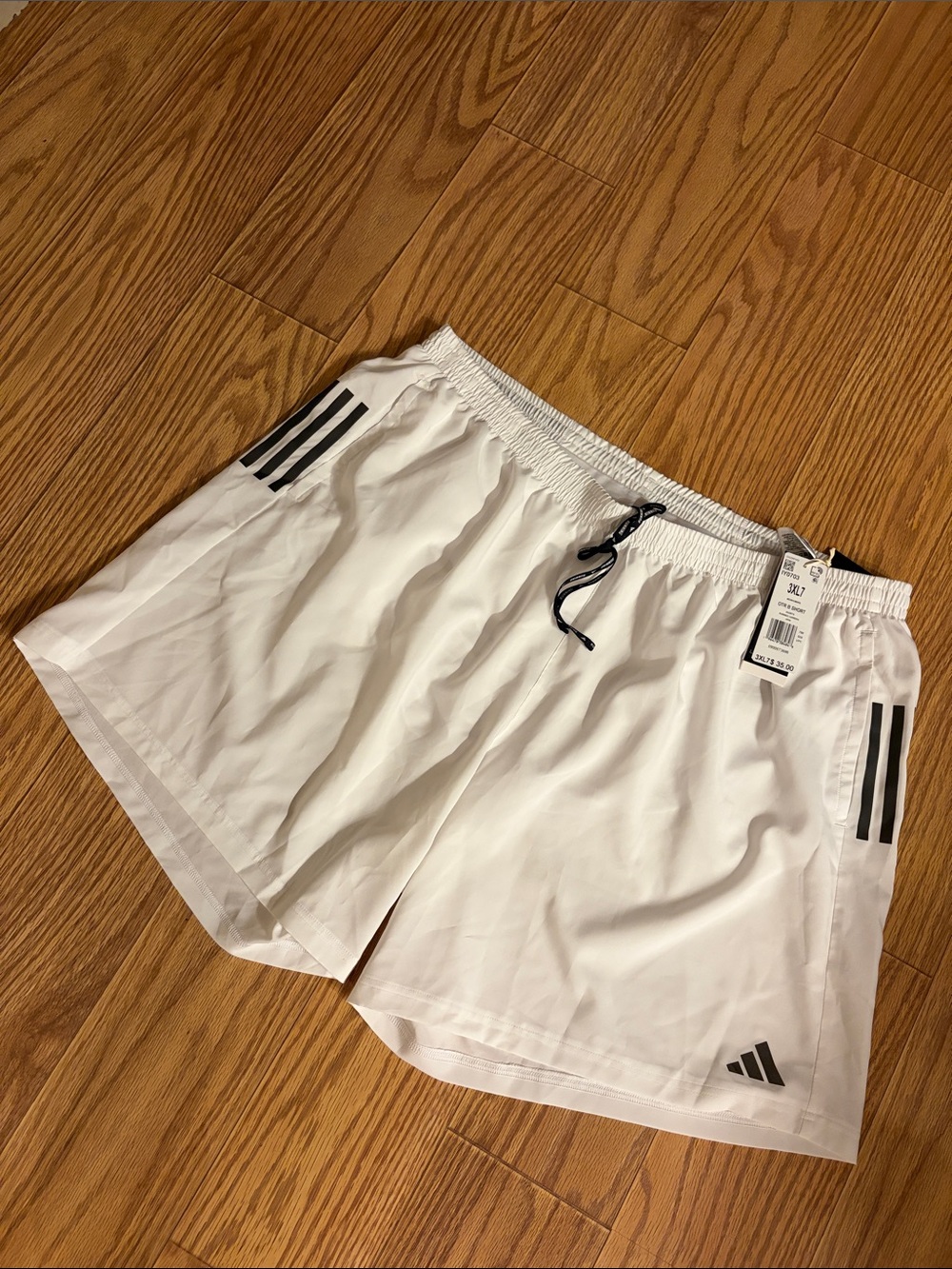 Adidas Own The Run IY0703 Shorts Men's White Drawstring Waist Active 3XL